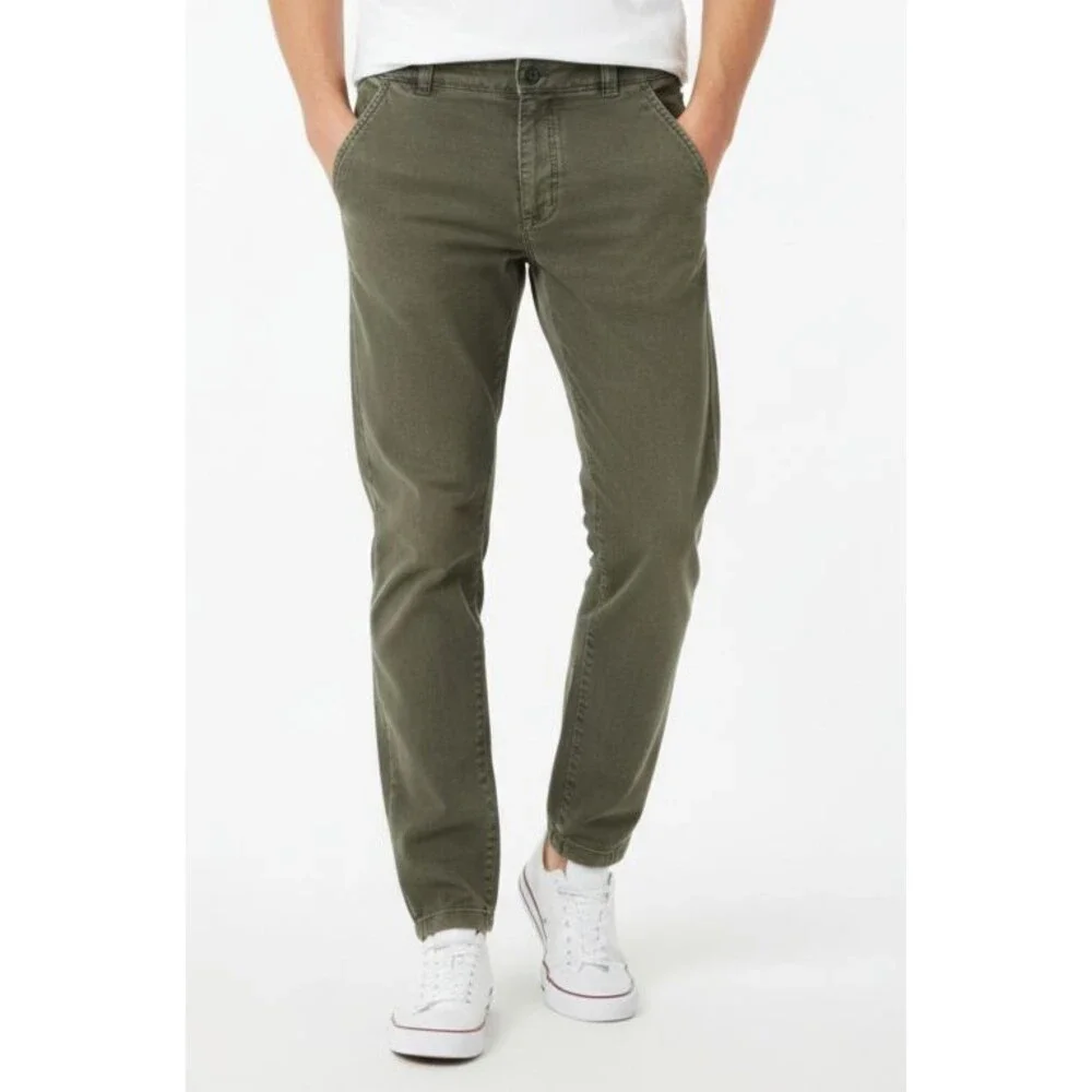 Zara Jeans Mens 32 Athletic Modern Taper Mid Rise Slim Fit Green Denim